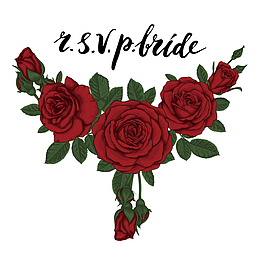 手绘免抠玫瑰花