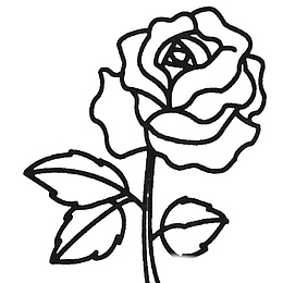 玫瑰花简笔画