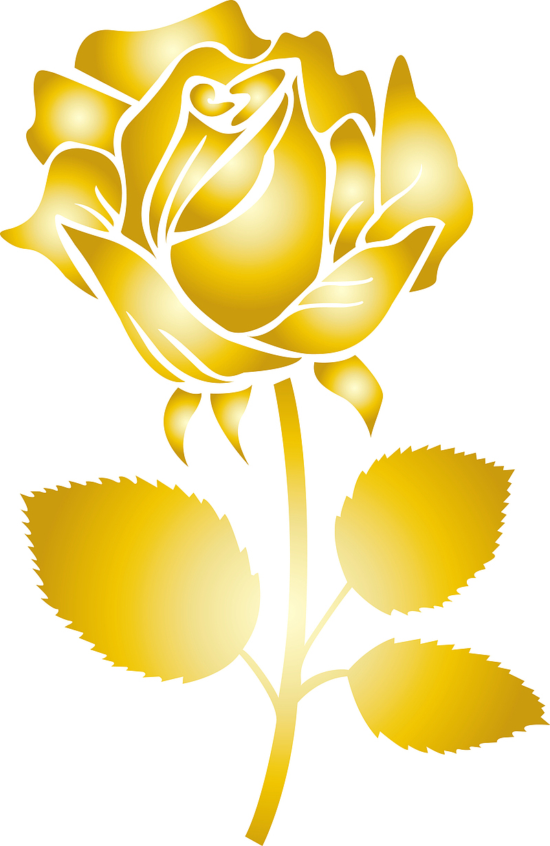 一朵金色的玫瑰花图