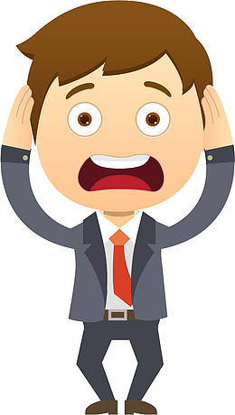 卡通惊恐的男人免抠图