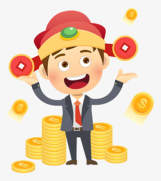 卡通商务理财男人免抠图