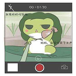 拿着土特产的小青蛙