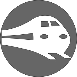 扁平火车图标