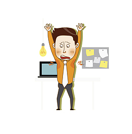 卡通狐臭男人免抠图