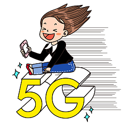 在5G网上飞速遨游的女孩