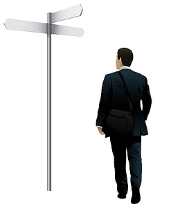 白领男行走背影图案