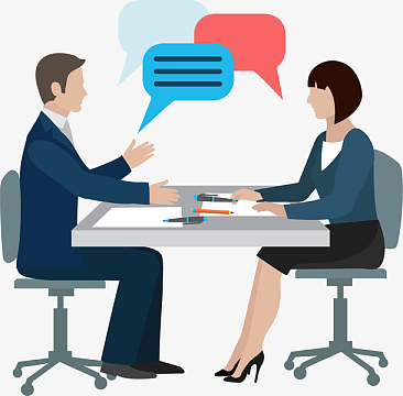 卡通商务对话框素材_卡通商务对话框图片元素-觅元素