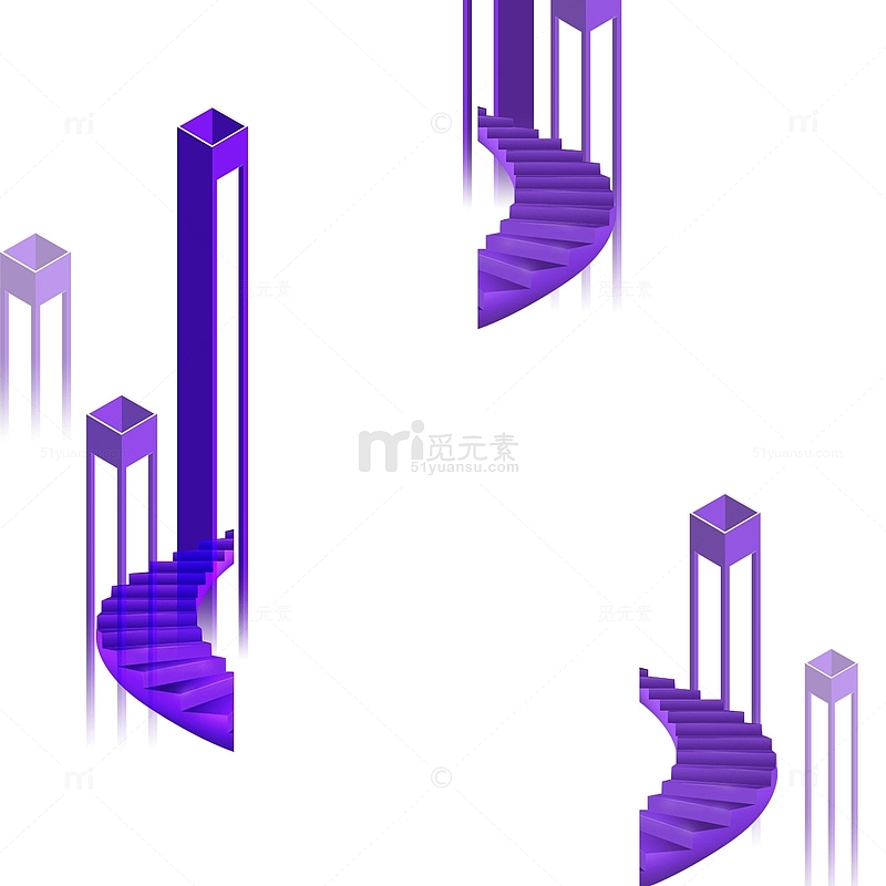 紫色楼梯