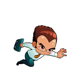 快步追赶时间的男子