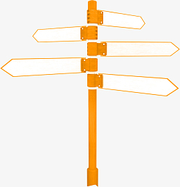 黄色职场风向标图标