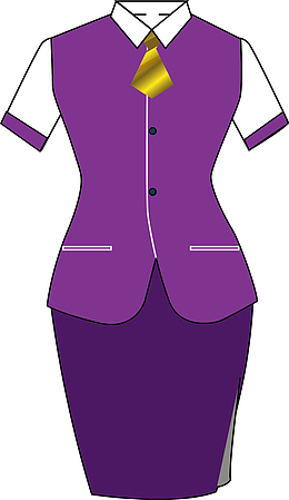 矢量空姐工作服素材