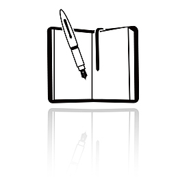 黑色打开的书本