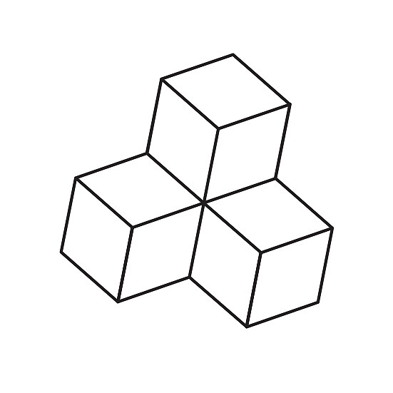 简约立体正方体堆积块