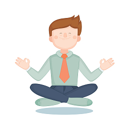 打坐修养瑜伽小人