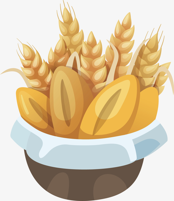 矢量图秋季麦子大丰收