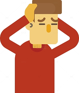 矢量卡通紧张的商务人士插画