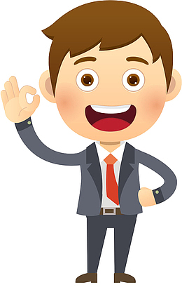 OK手势的白领男士