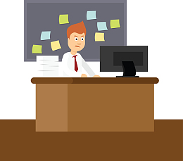 商务男士打电脑