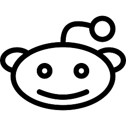 游戏娱乐线图标网络Reddit