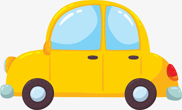 黄色卡通玩具汽车