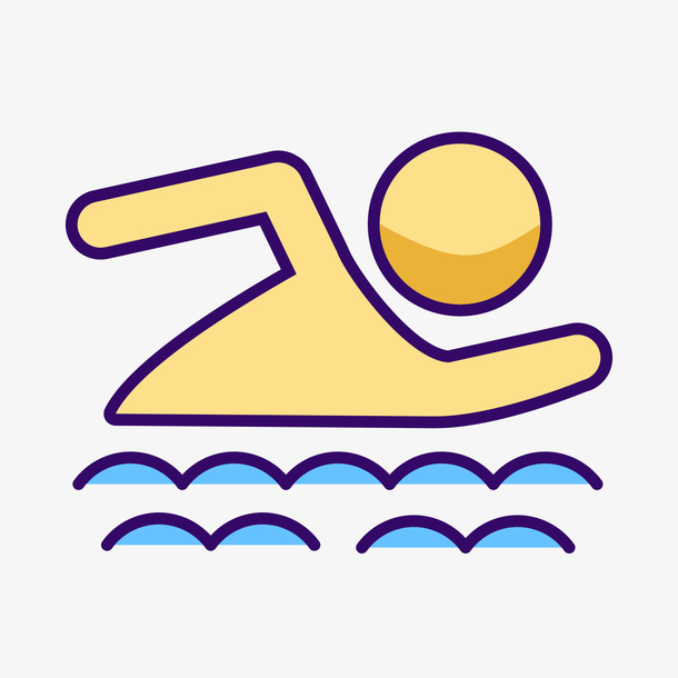 扁平化游泳png下载