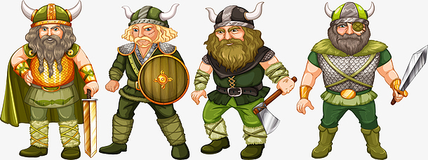 矢量手绘复古人物形象