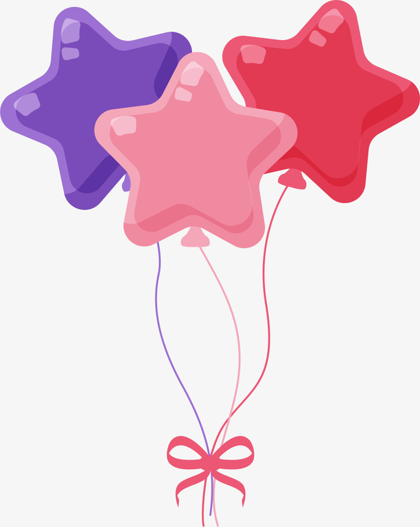 彩色卡通星星气球