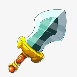 手绘卡通游戏宝剑