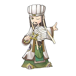 卡通手绘诸葛亮眨眼睛插画免抠