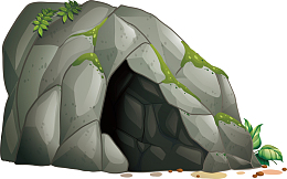 卡通动漫益智游戏山洞矢量素材