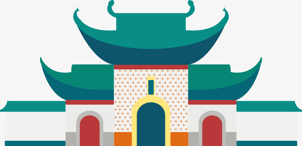 古代古风卡通城楼