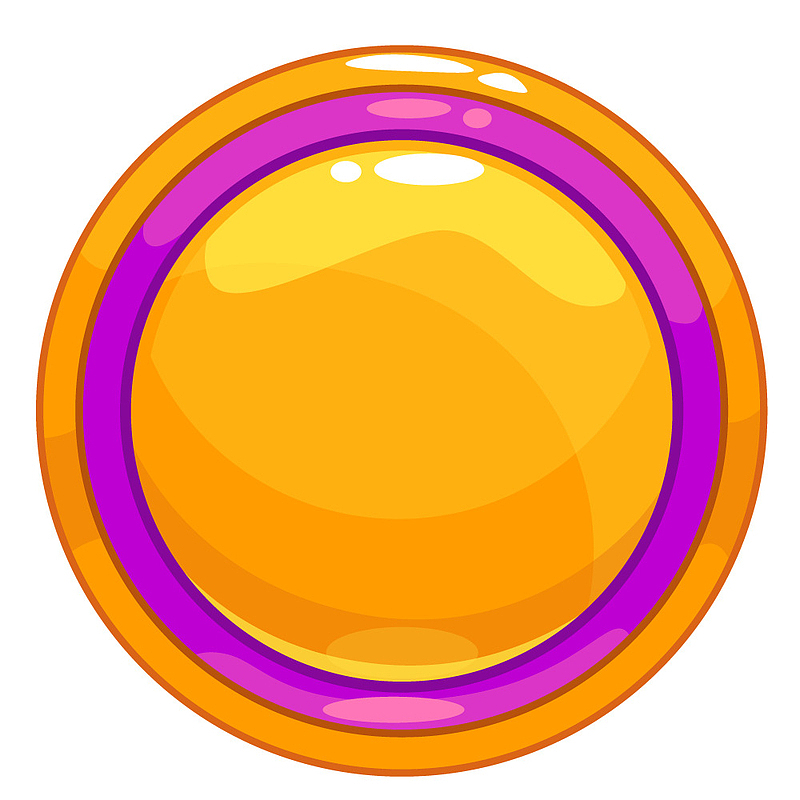 卡通游戏图标紫色圈按钮设计素材