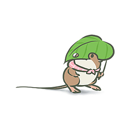 撑雨伞的卡通老鼠