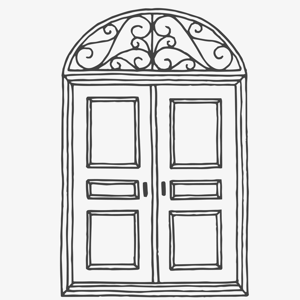 花纹门装饰素材图案