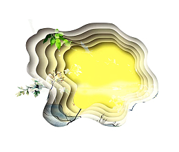 免抠黄色沼泽地树叶装饰