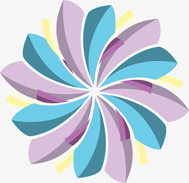 矢量彩色旋转花纹图案素材