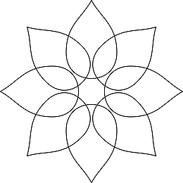 螺旋花纹形状矢量图