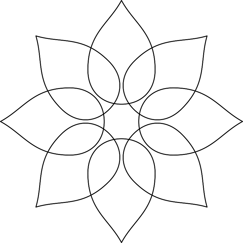 螺旋花纹形状矢量图