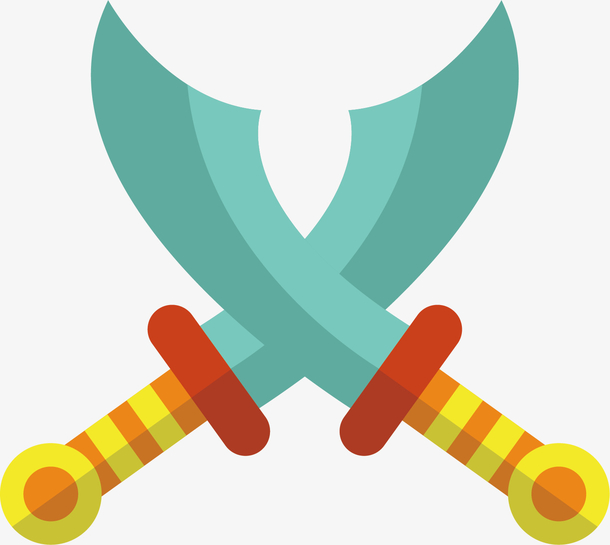 矢量图争锋相对的大砍刀