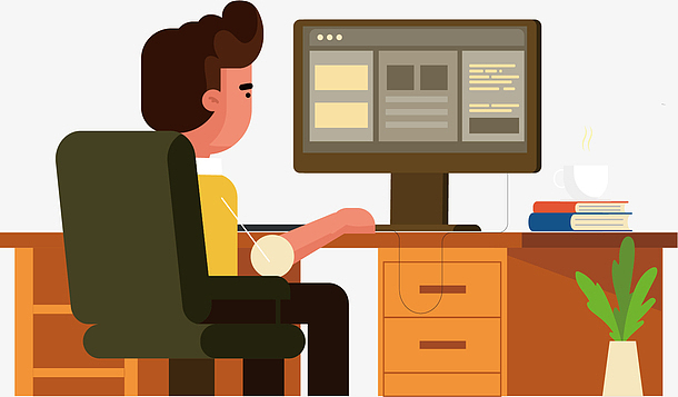 矢量图电脑程序员