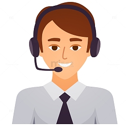 客户服务代表卡通插画