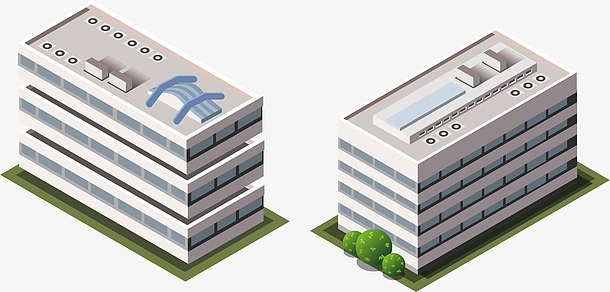 写字楼矢量图素材_写字楼矢量图图片元素-觅元素