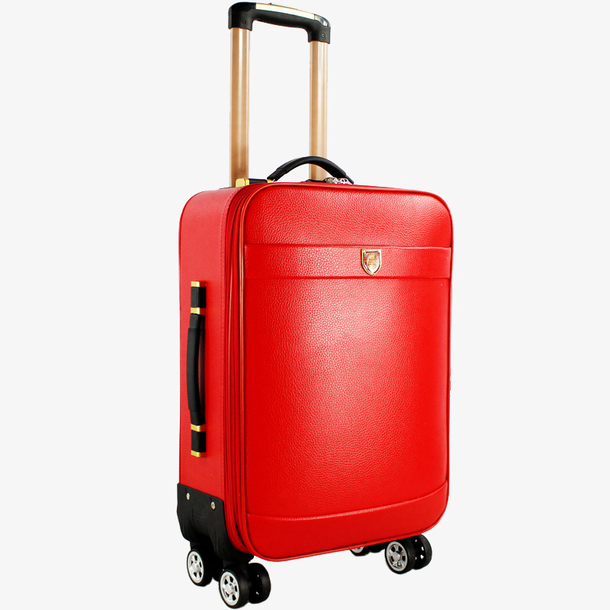 红色商务拉杆箱