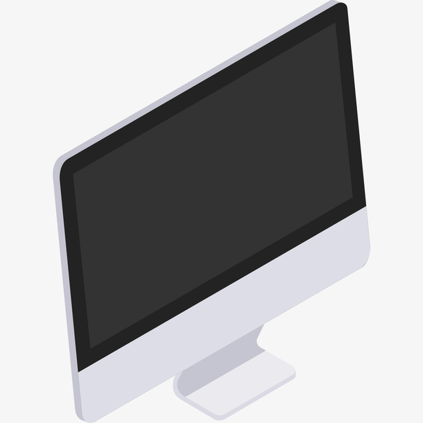 灰色圆角苹果电脑元素