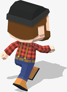 矢量图走路的小男孩