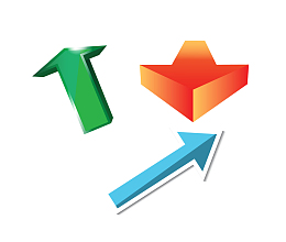 立体箭头矢量图