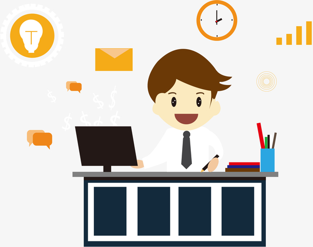 矢量装饰商务人士工作插画素材素材免费下载_觅元素