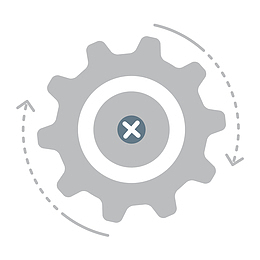 灰色齿轮旋转卡通插画