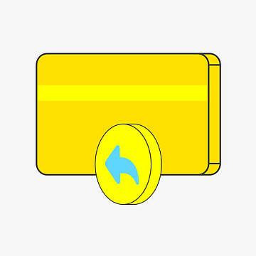 黄色手绘线稿信用卡还款元素