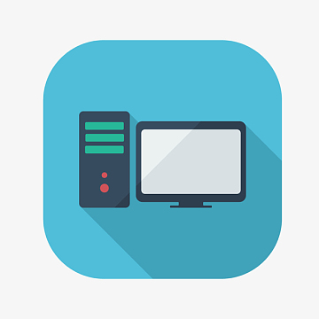 矢量卡通创意办公电脑设备图标